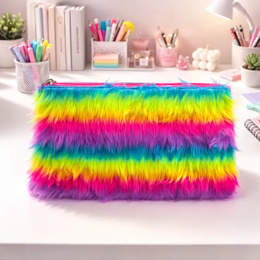 Multicolored Fluffy Pouch - Tinyminymo