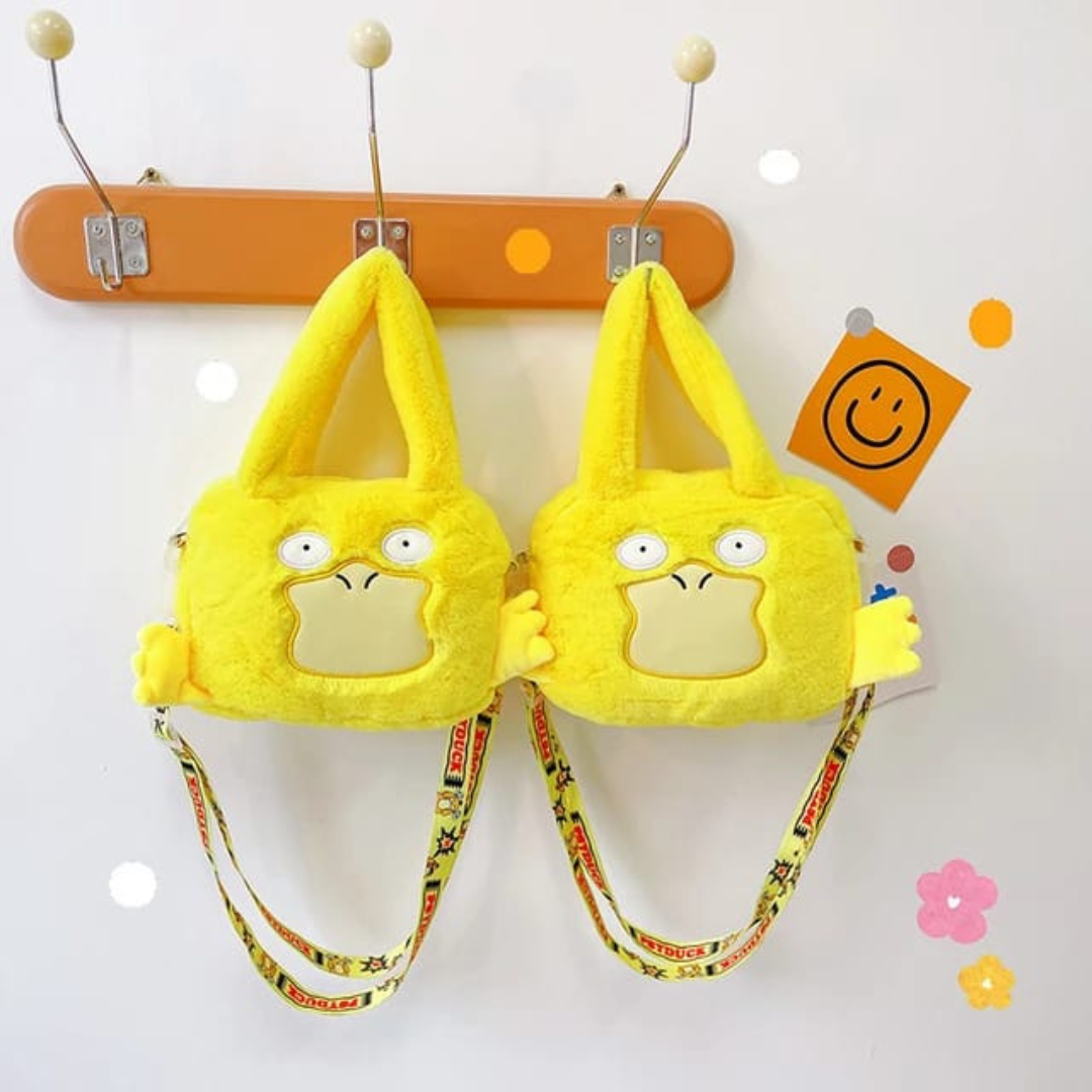 Plush Psyduck Handbag cum Sling Bag - Tinyminymo