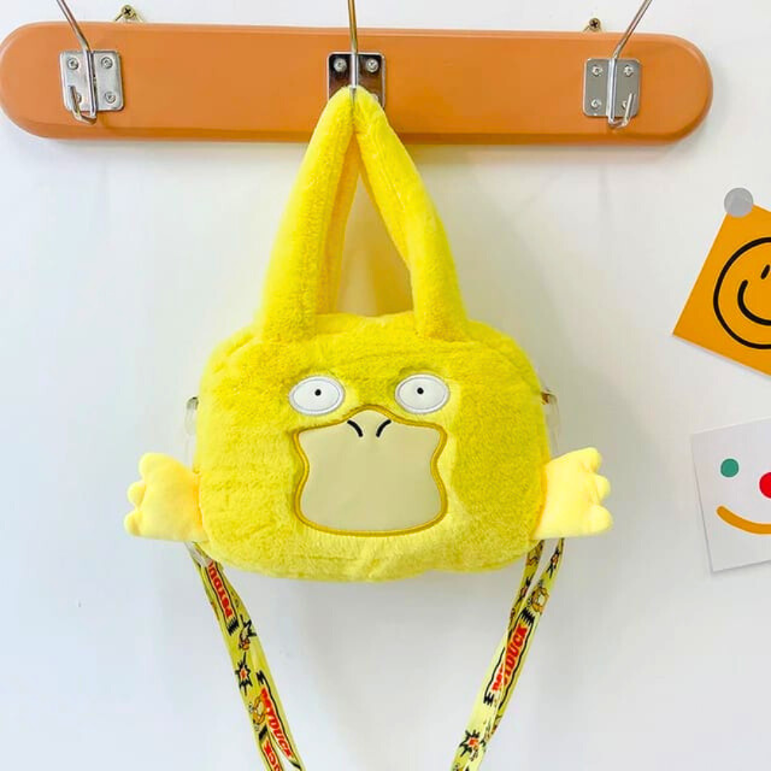 Plush Psyduck Handbag cum Sling Bag - Tinyminymo