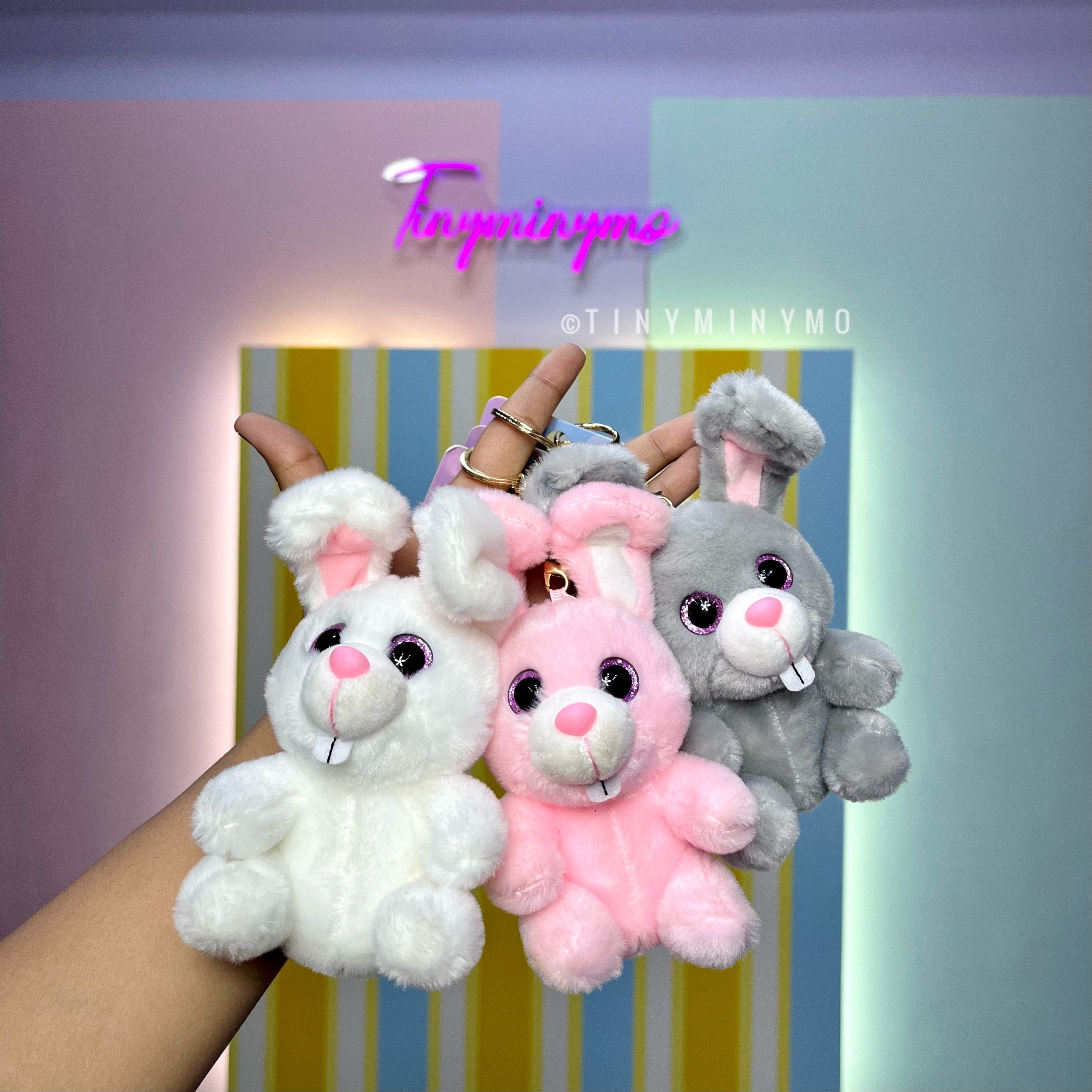 Plush Rabbit Keychain - Tinyminymo