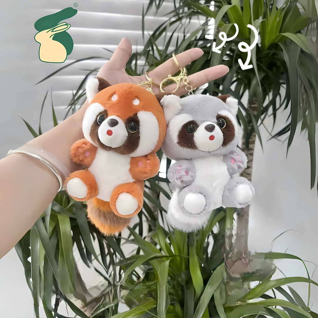 Plush Raccoon 3D Keychain - Tinyminymo