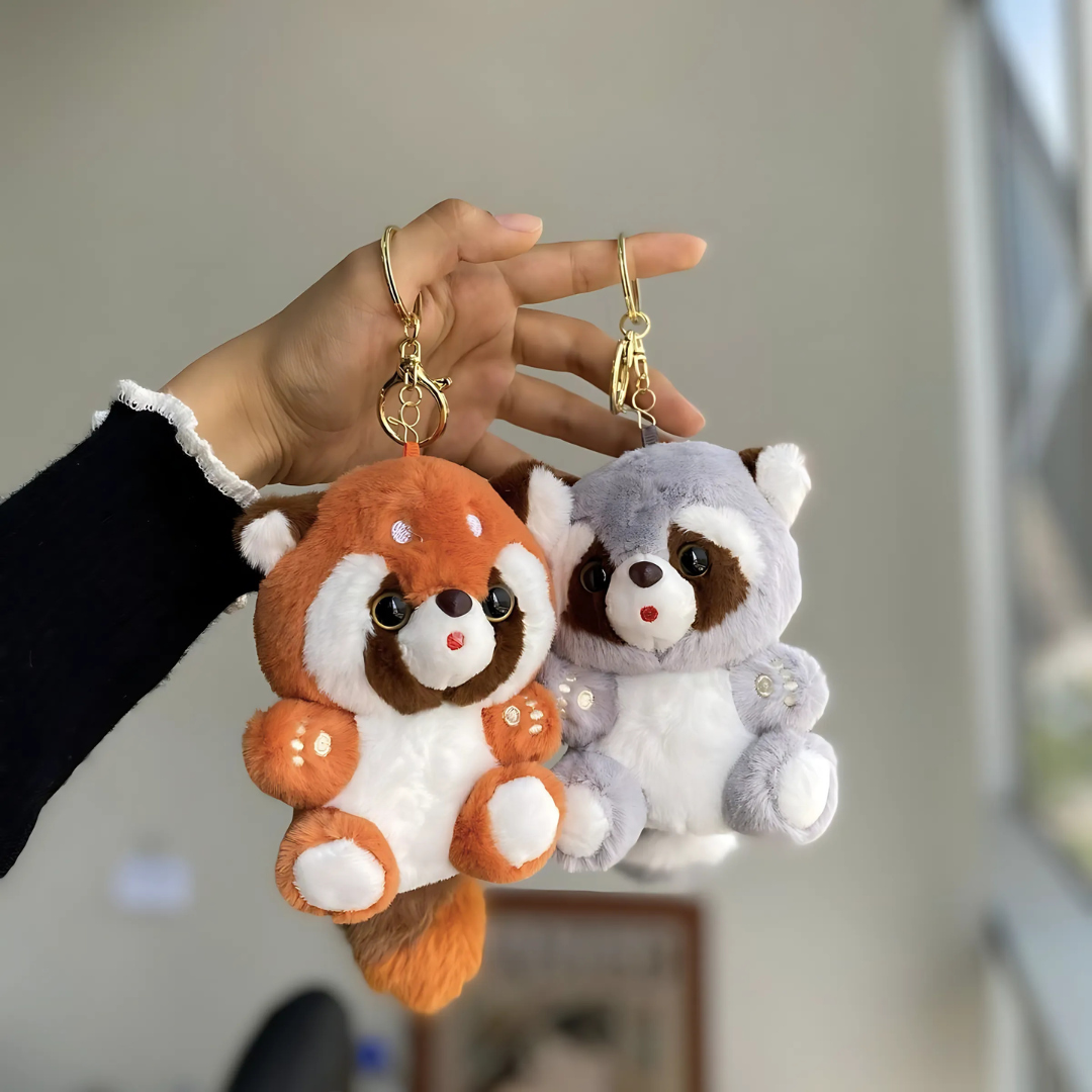 Plush Raccoon 3D Keychain - Tinyminymo