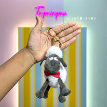 Load image into Gallery viewer, Plush Sheep with Bow 3D Keychain - Tinyminymo
