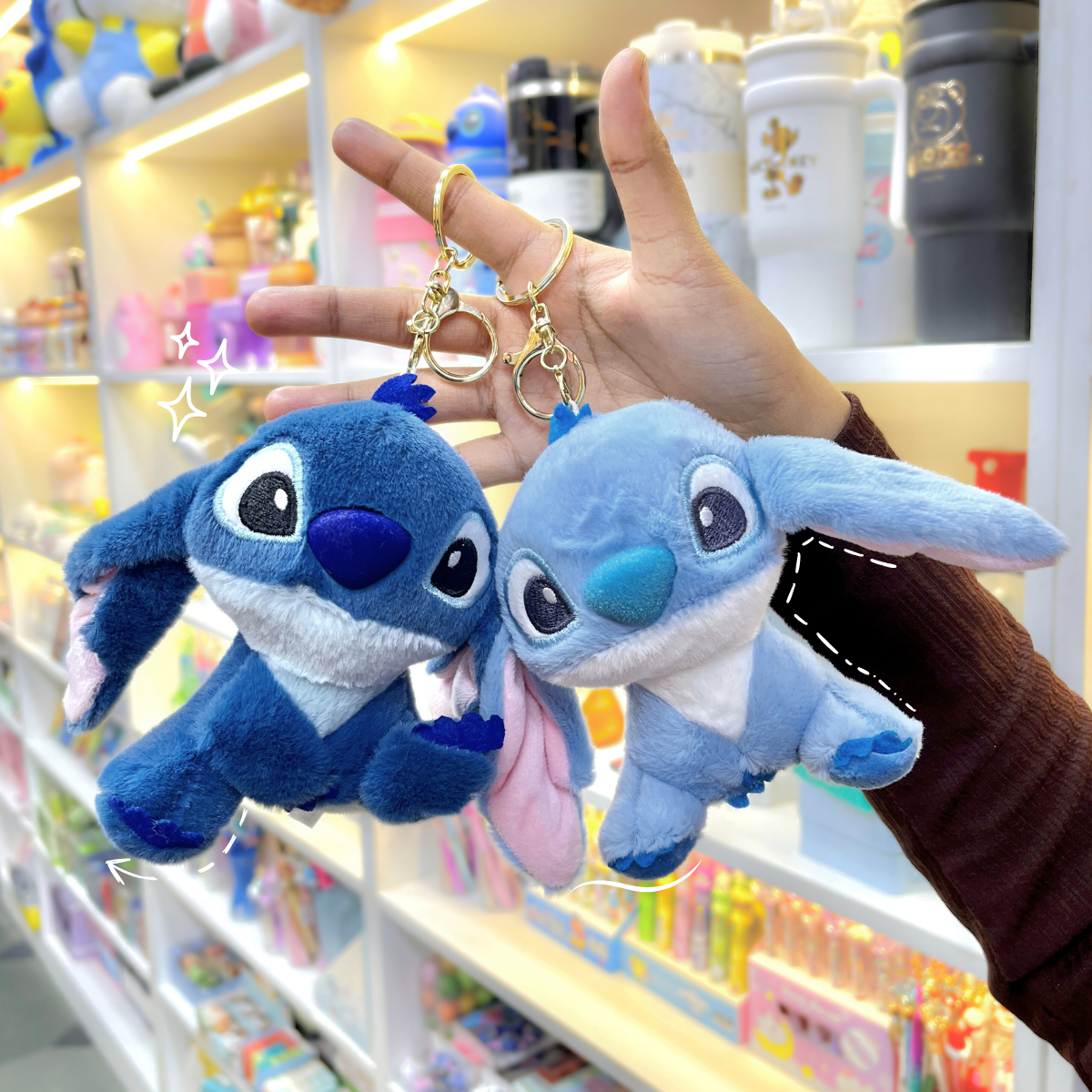Two Plush Stitch Keychains - Tinyminymo