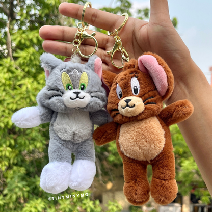 Plush Tom and Jerry 3D Keychain - Tinyminymo