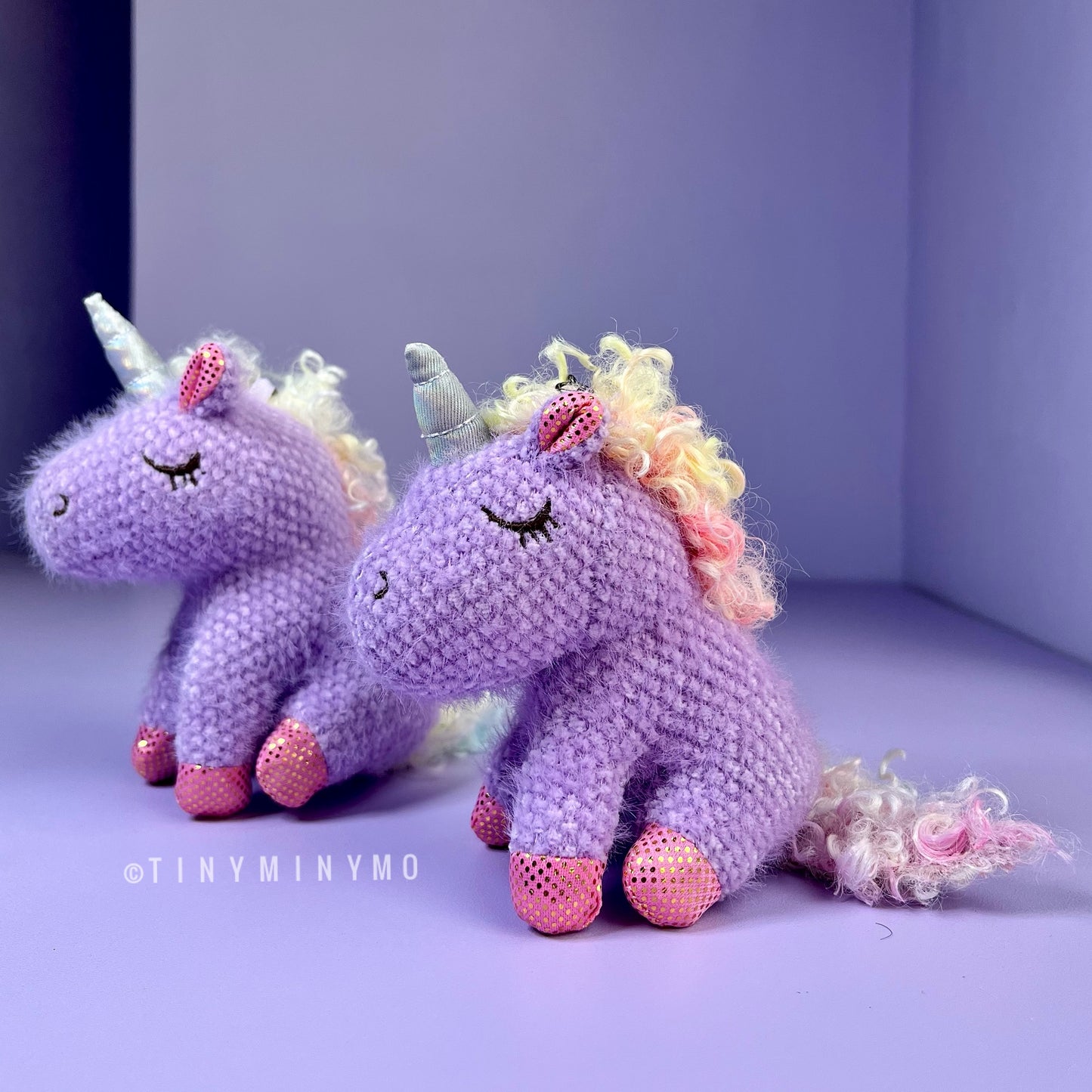 Plush Unicorn 3D Keychain - Tinyminymo