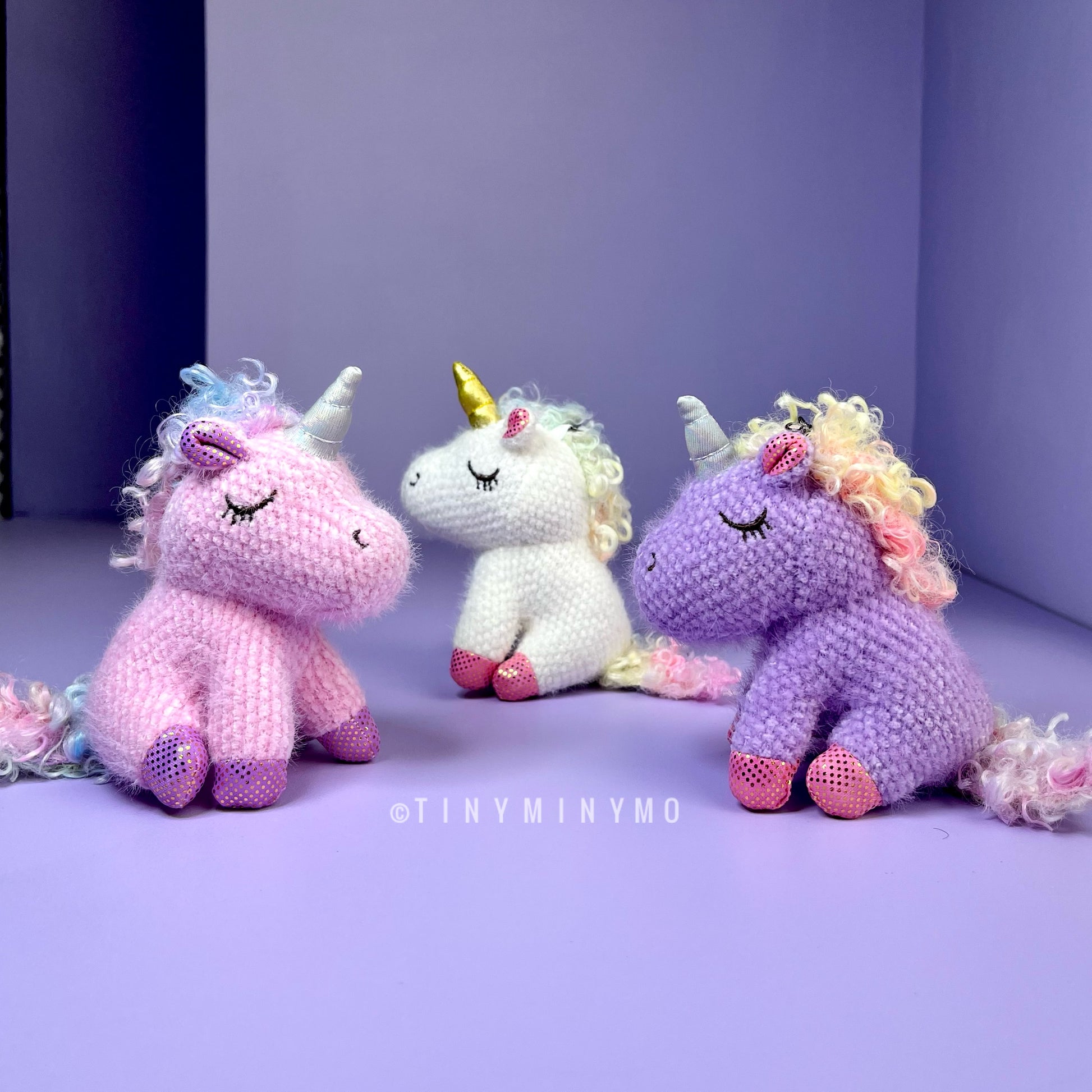 Plush Unicorn 3D Keychain - Tinyminymo