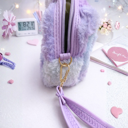 Fluffy Pouch with Lanyard Attachment - Tinyminymo