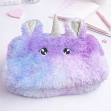 Load image into Gallery viewer, Purple Hue Zipper Pouch with Unicorn  Design - Tinyminymo
