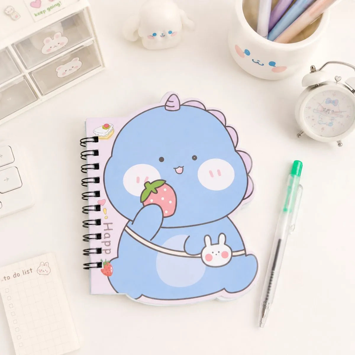 Blue Dino Pocket Diary with Pen - Tinyminymo
