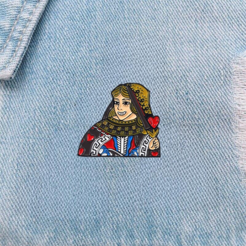 Poker King and Queen Lapel Pin - Tinyminymo