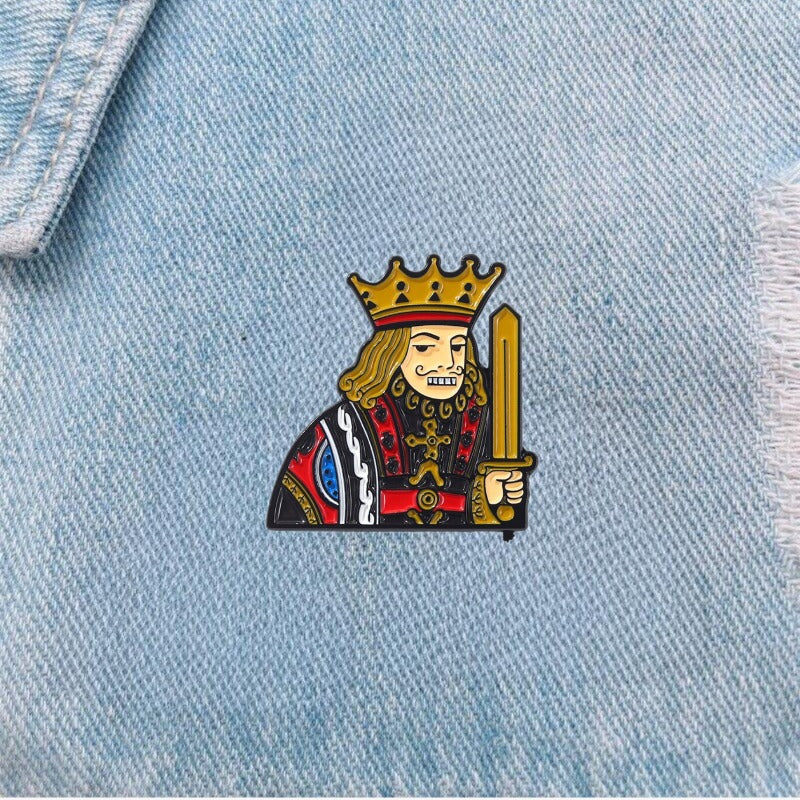 Poker King and Queen Lapel Pin - Tinyminymo