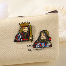 Load image into Gallery viewer, Poker King and Queen Lapel Pin - Tinyminymo
