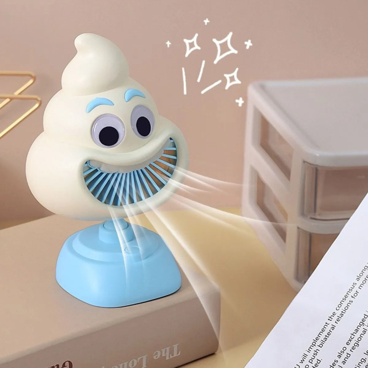 Poop Shaped Desk Fan - Tinyminymo