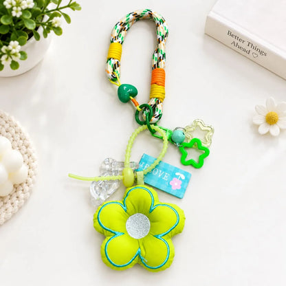 Green Color Flower Bag Charm - Tinyminymo 