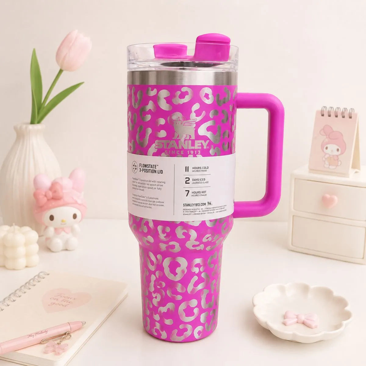 Pink Premium Stanley in Animal Print - Tinyminymo