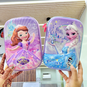 Two Princess 3D Smiggle Pouch featuring Sofia the First and Frozen characters held by hands - Tinyminymo