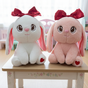 Two Princess Rabbit Soft Toy, One Pink and One White - Tinyminymo