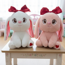 Load image into Gallery viewer, Two Princess Rabbit Soft Toy, One Pink and One White - Tinyminymo
