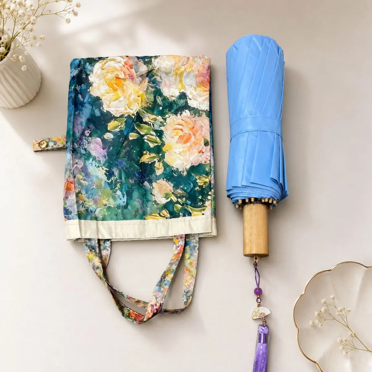 Green Color Japanese Umbrella - Tinyminymo