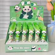 A Charming Display of Push Panda Erasers Arranged in a Vibrant Green Packaging Box - TInyminymo