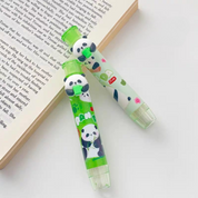 Two Push Panda Erasers Kept on the Edge of Open Book - Tinyminymo
