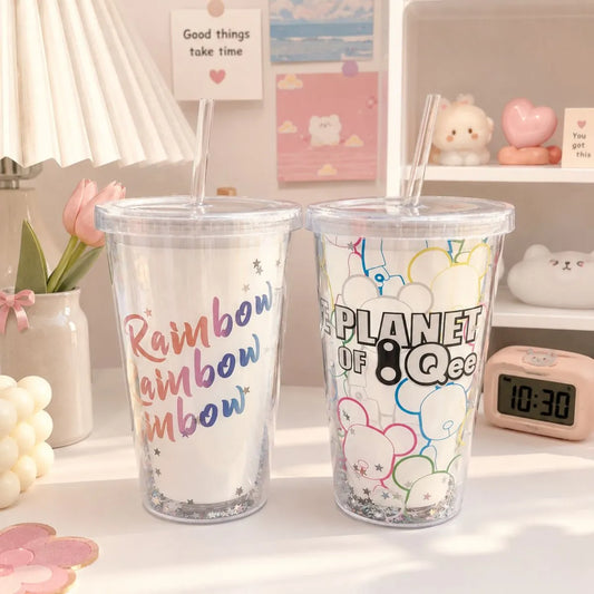 Two Tumblers of Qee Bear Sippers - Tinyminymo