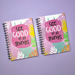 Quote Spiral Diary - See Good in all Things - Tinyminymo