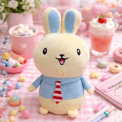 Cute Rabbit wearing a Red Tie Soft Toy - Tinyminymo