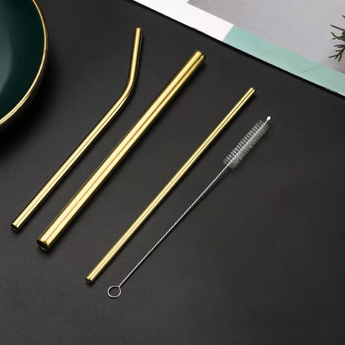 Gold Color Metal Straws - Tinyminymo