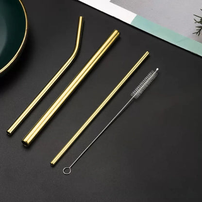 Gold Color Metal Straws - Tinyminymo