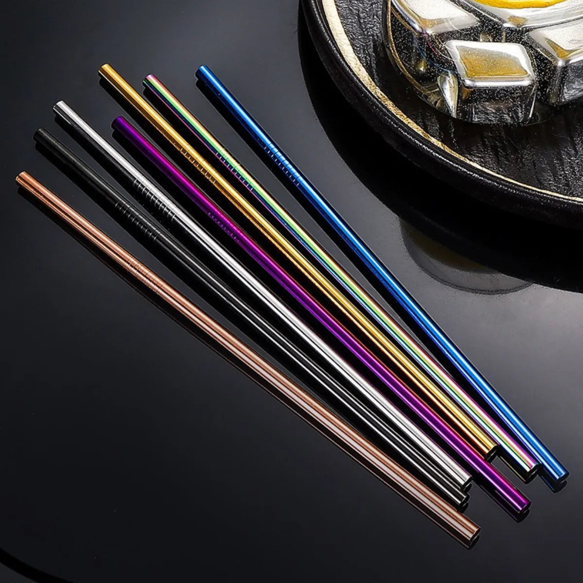 Set of Colorful Metal Straws - Tinyminymo