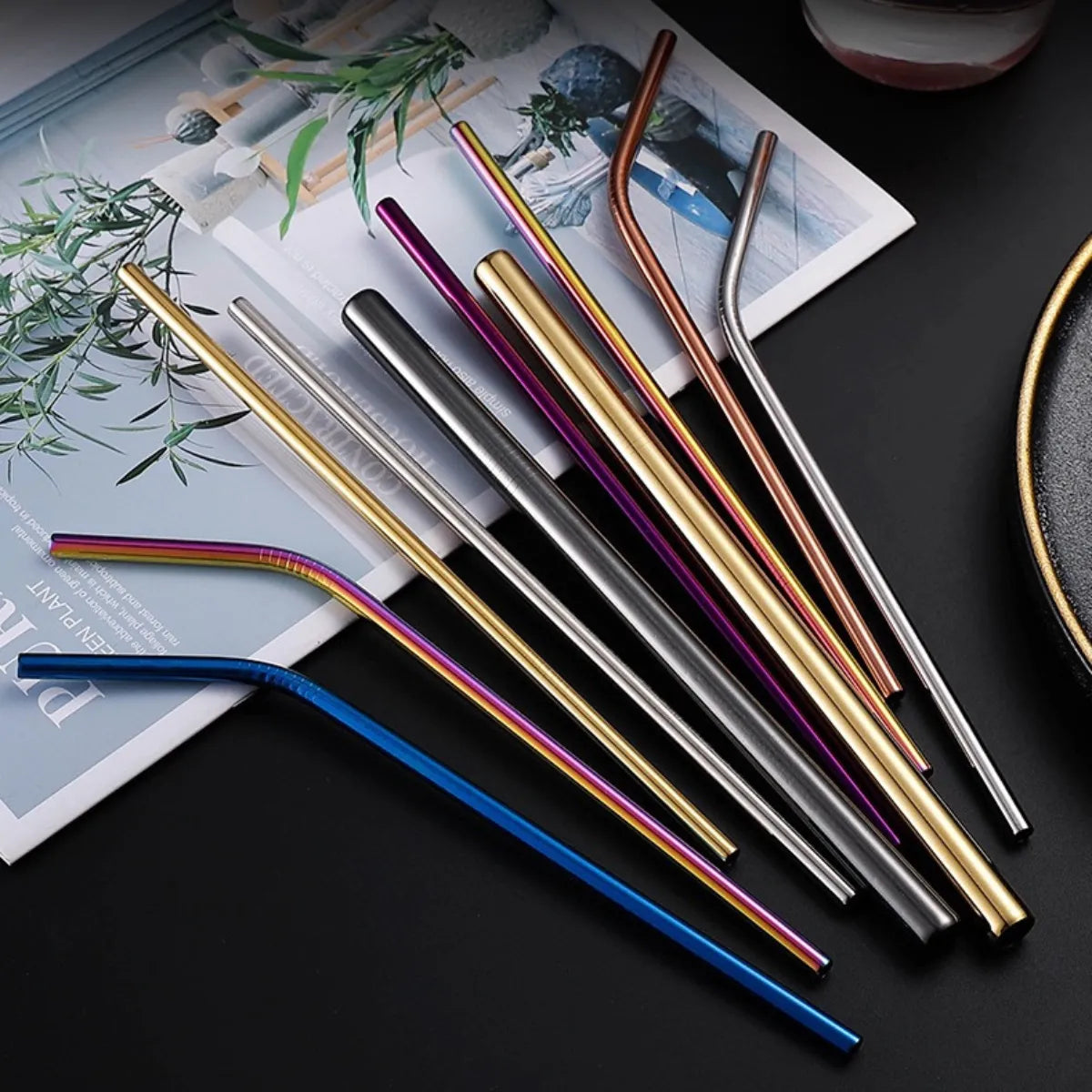Collection of Colorful Metal Straws - Tinyminymo