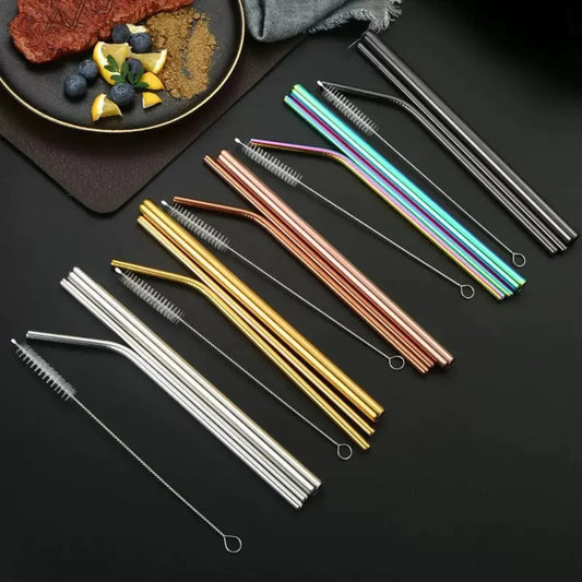 Seven Colors of Reusable Metal Straw - Tinyminymo