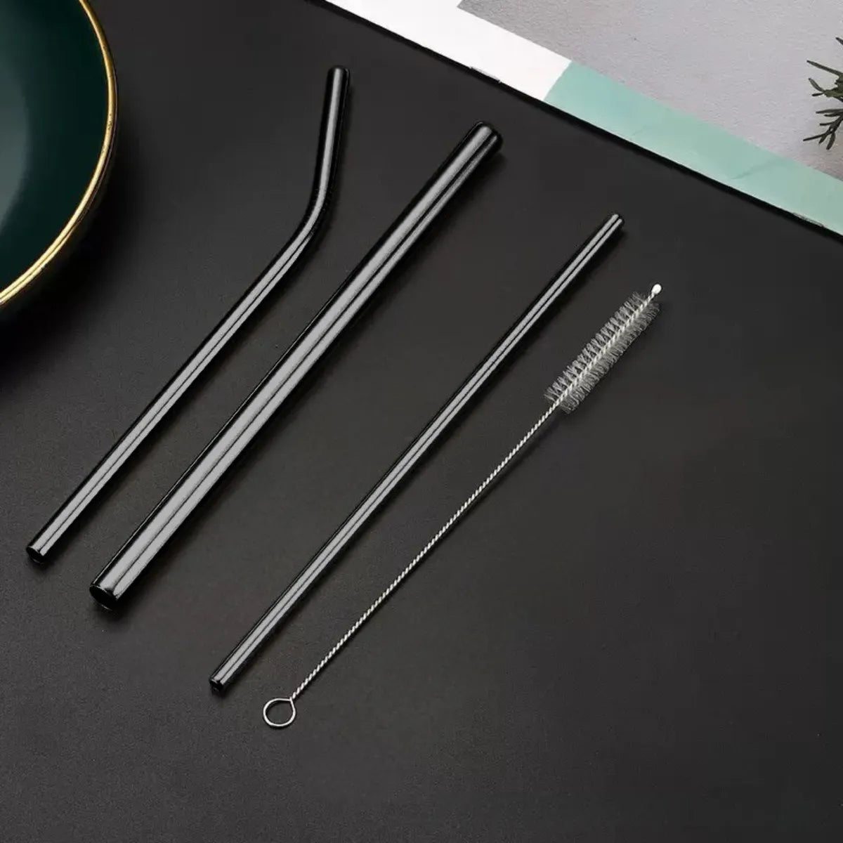Black Color Metal Straws - Tinyminymo