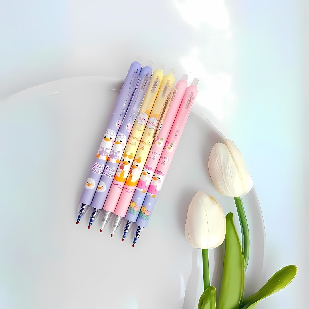 Rich Duck Erasable Gel Pen Set - TInyminymo