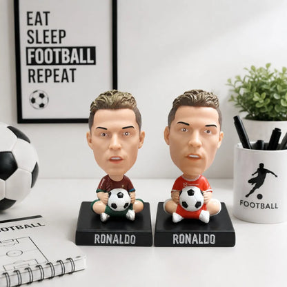 Two Ronaldo Bobbleheads in Different Jersey Colors - Tinyminymo