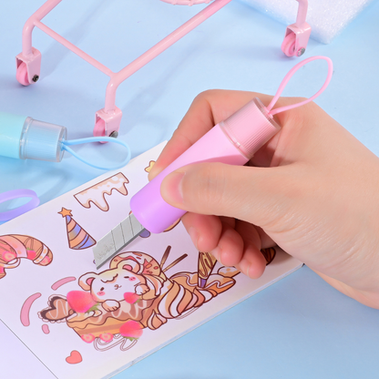 Pink Paper Cutter Held by a Hand - Tinyminymo