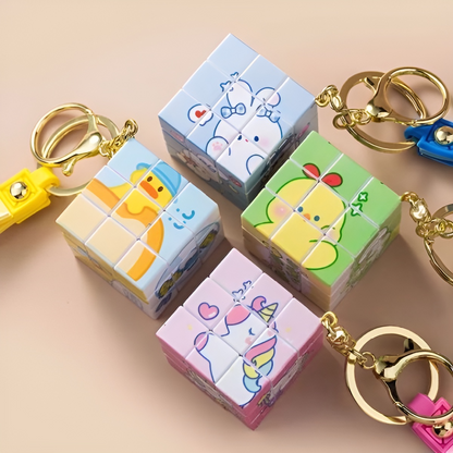 Rubik Cube Kawaii 3D keychain - Tinyminymo