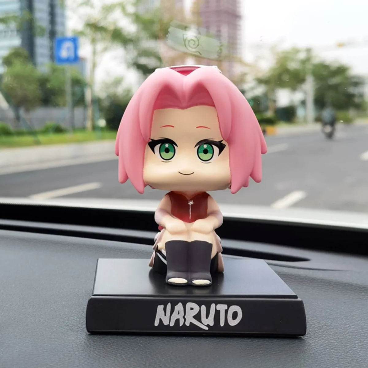 Sakura Bobblehead on Car Dashboard - Tinyminymo