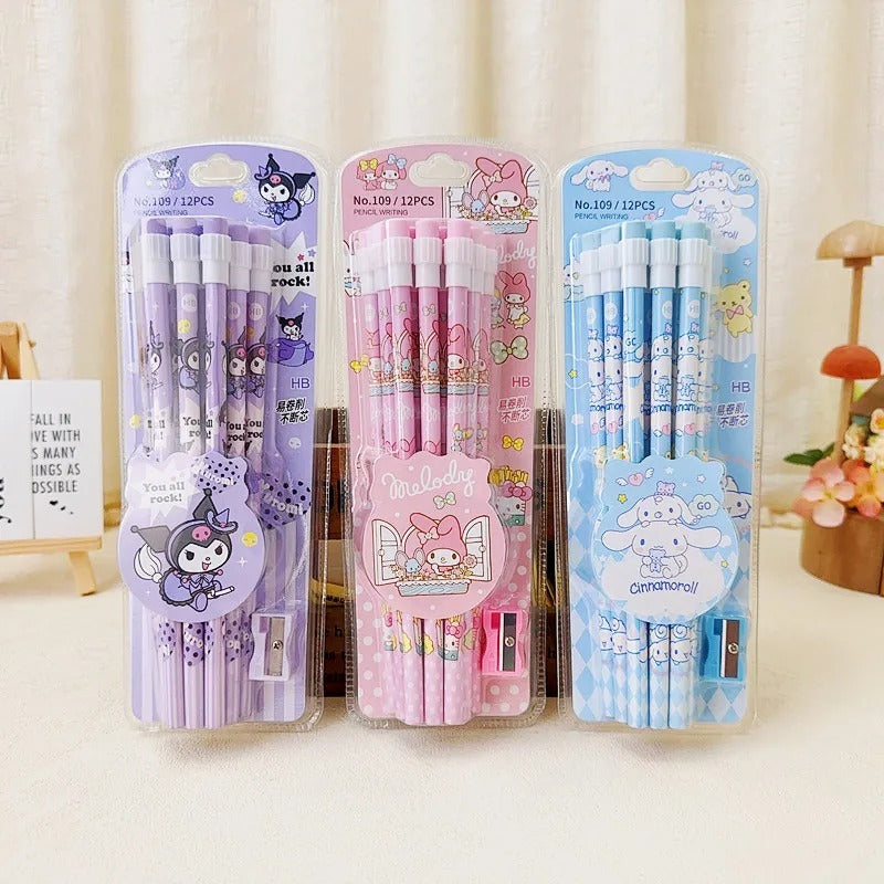 Sanrio Character Pencil Set - Tinyminymo