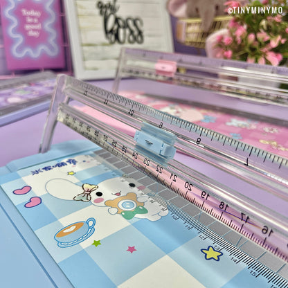 Sanrio Paper Trimmer Cutting and Measuring Scale Closeup - Tinyminymo