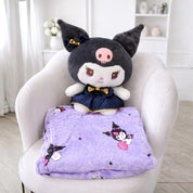 Kuromi Blanket with Kuromi Plushie - Tinyminymo