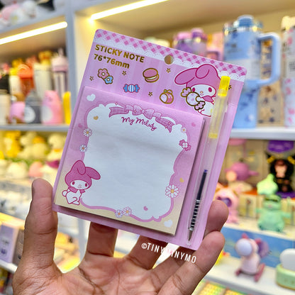 Sanrio Sticky Note with Pen - Tinyminymo