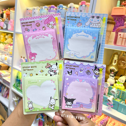 Sanrio Sticky Note with Pen - Tinyminymo