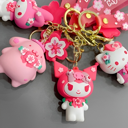 Sanrio in Sakura World 3D Keychain - Tinyminymo
