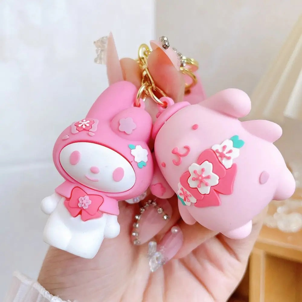Sanrio in Sakura World 3D Keychain - Tinyminymo