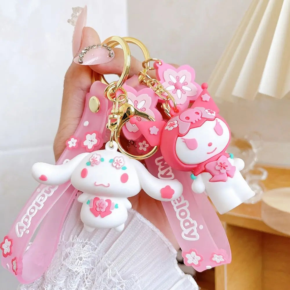 Sanrio in Sakura World 3D Keychain - Tinyminymo