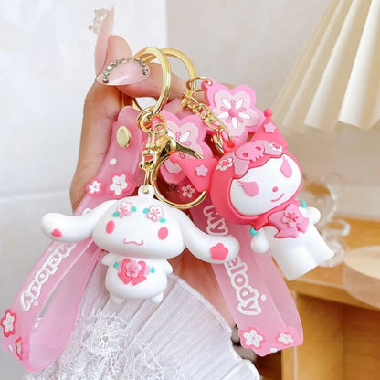 Sanrio in Sakura World 3D Keychain - Tinyminymo