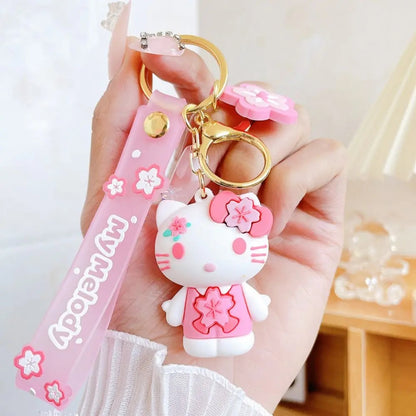 Sanrio in Sakura World 3D Keychain - Tinyminymo